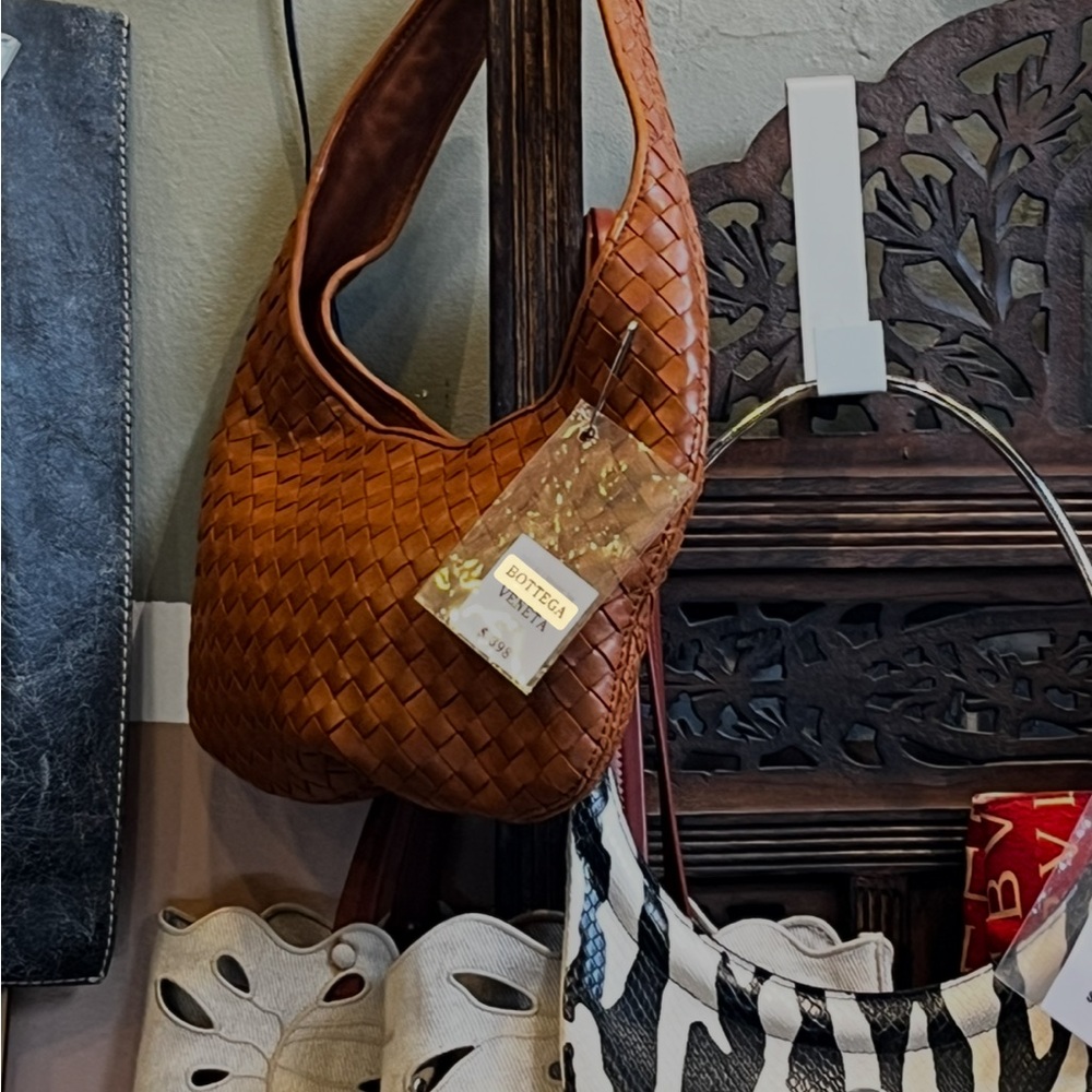 Bottega Veneta Brown Woven Hobo Bag